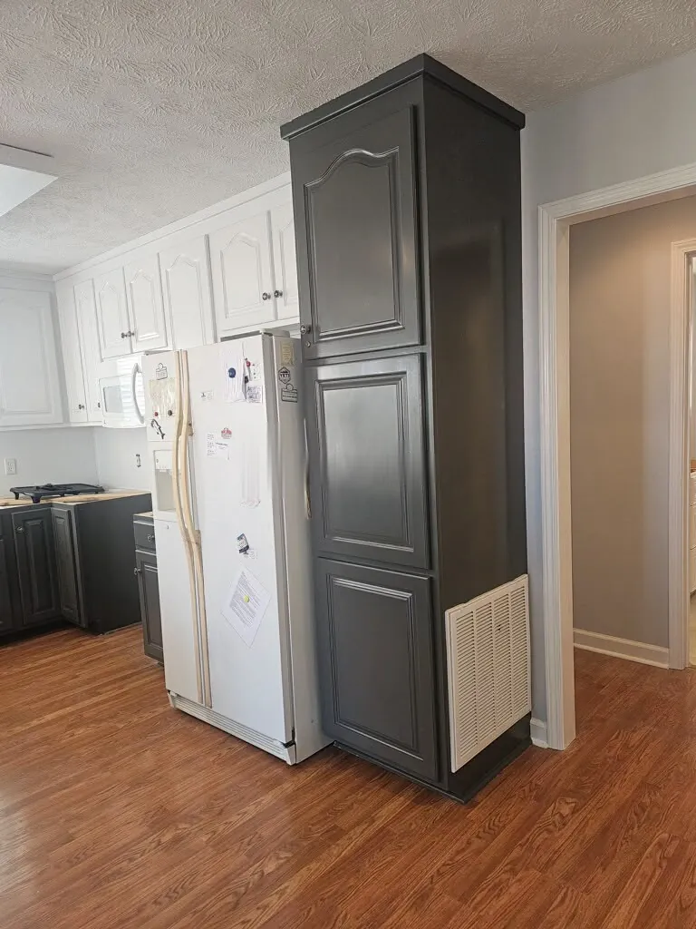 Cabinet painted charcoal by TrueFinish